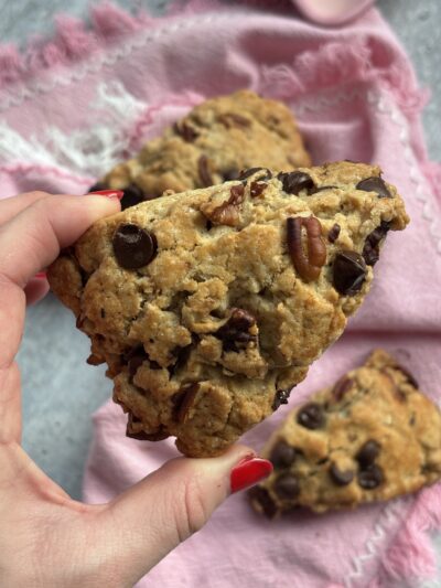 Gluten Free Chocolate Chip Pecan Scones