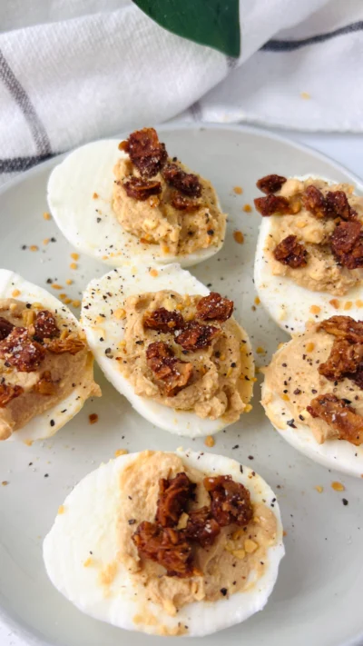 Umami Bacon Deviled Eggs