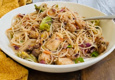 Spicy Asian Chicken and Noodles (Gluten Free)