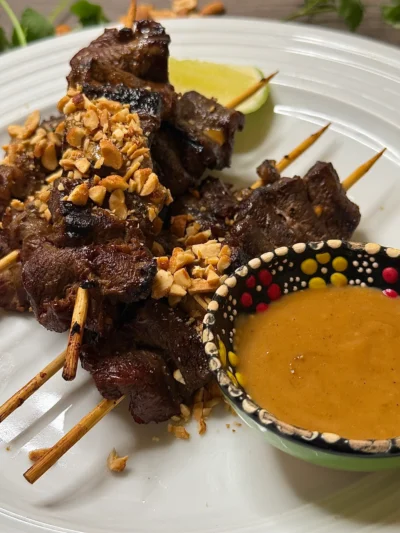 Beef satay skewers