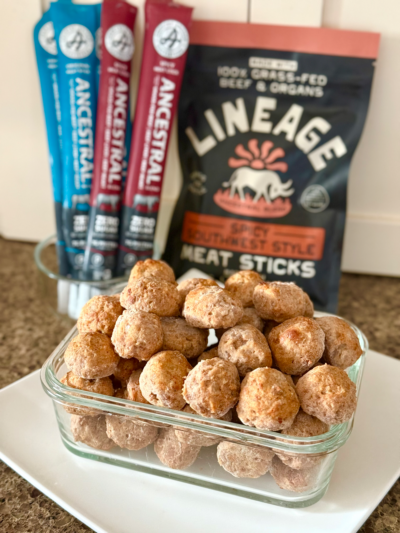 oven baked organ meatballs