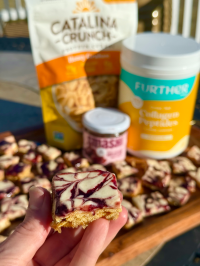 cherry cheesecake protein bark