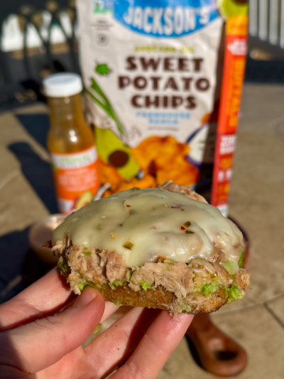 buffalo chicken avocado toast