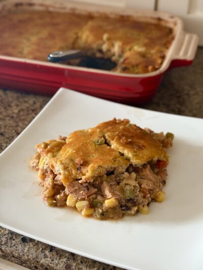 bbq chicken tamale pie
