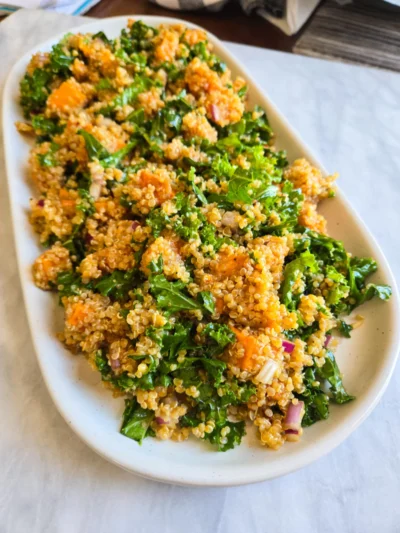 Roasted Sweet Potato, Kale & Quinoa Salad