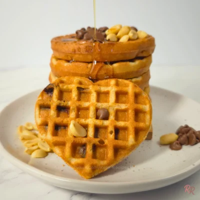High Protein Keto Cookie Cottage Cheese Waffles