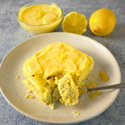 Single Serving Keto Lemon Cottage Cheese Bread