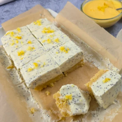 Keto Lemon Poppy Seed Cottage Cheese Bars