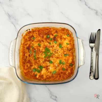 High Protein Keto Cottage Cheese Taco Chicken Casserole