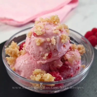 High Protein Low Carb Raspberry Cottage Cheese Ice Cream