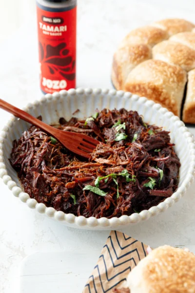 Tamari-Braised Shredded Brisket