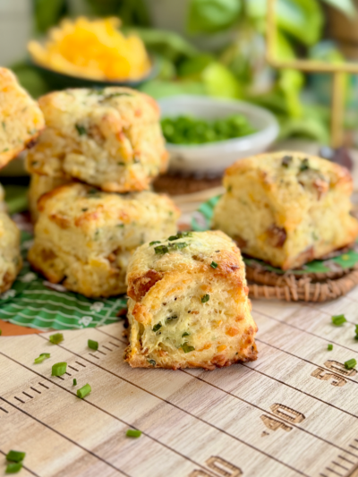 Mini Bacon, Cheddar & Chive Party Biscuits