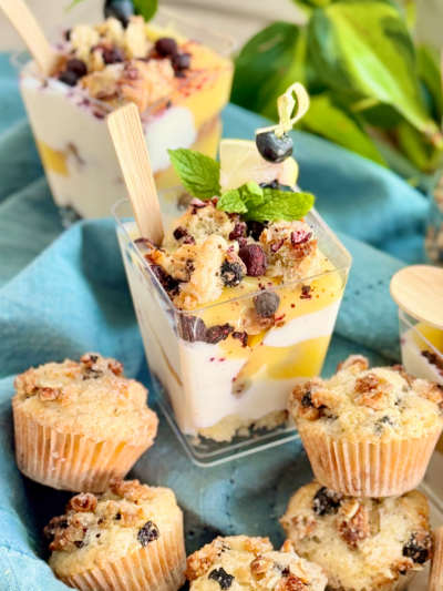 Mini Muffin Lemon Blueberry Trifles