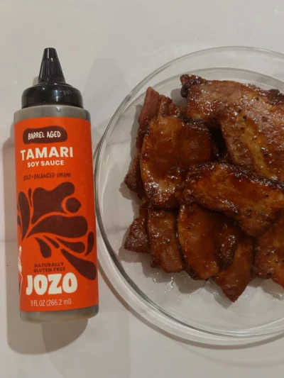 Tahini Maple Glazed Snacking Bacon