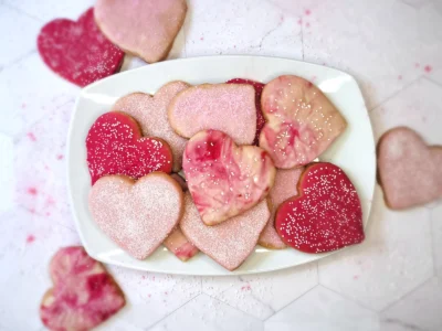 Cherry Heart Sugar Cookies (Vegan)