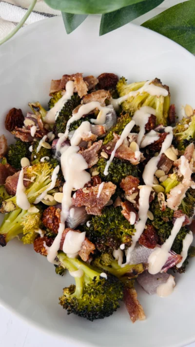Roasted Broccoli Bacon Crunch Salad
