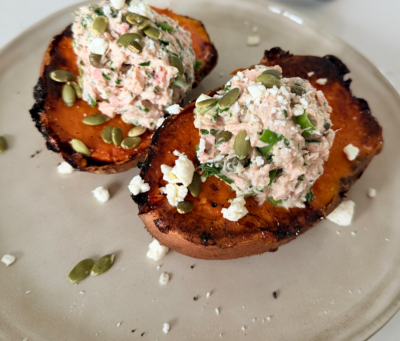 Loaded Tuna Sweet Potatoes