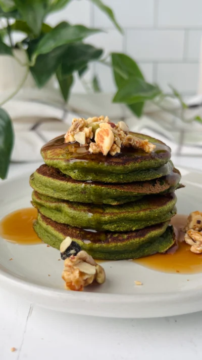 Banana Spinach Pancakes
