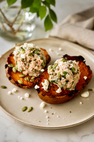 Loaded Tuna Sweet Potatoes