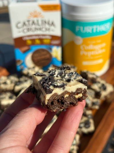cookies & cream cheesecake protein bark