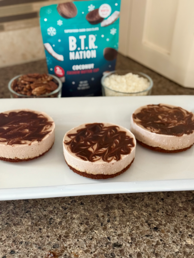 coconut & pecan protein cookie salted chocolate caramel ice cream cake