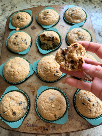 High-Protein Peanut Butter & Chocolate Chip Muffins G/f