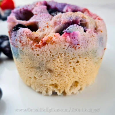 Keto Blueberry Mug Cake With Coconut Flour