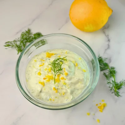 Lemon Dill Cottage Cheese Sauce (High Protein & Keto)