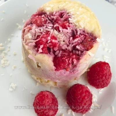Raspberry Coconut Flour Mug Cake (Keto Friendly)