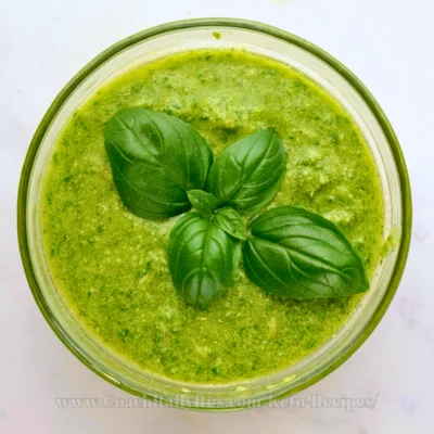 Simple Keto Basil Pesto Sauce