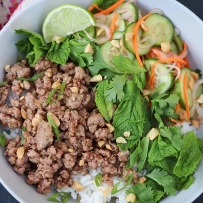 Weeknight Tamarind Pork and Rice Bowls