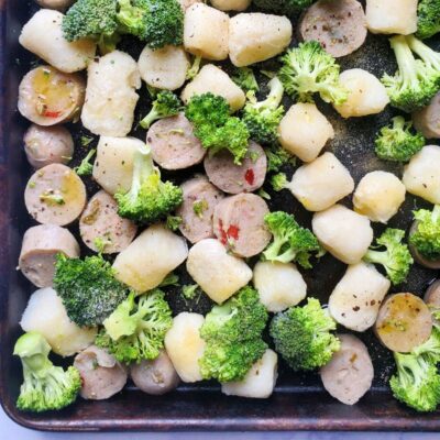 Trader Joe’s Cauliflower Gnocchi Sheet Pan Dinner