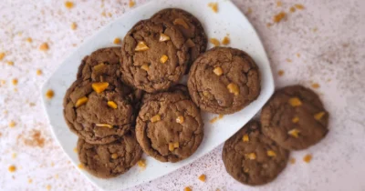 Hojicha Toffee Cookies (Vegan)