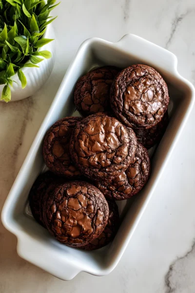 The Best Brownie Cookies Recipe (Fudgy & Chewy with Crackle Tops!)