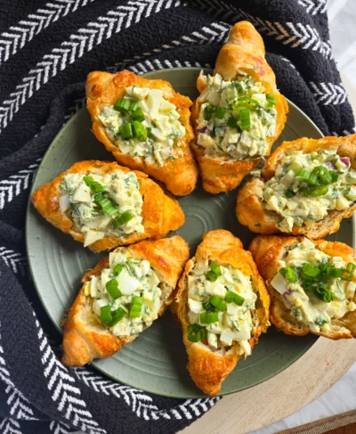Egg Salad Stuffed Mini Croissants