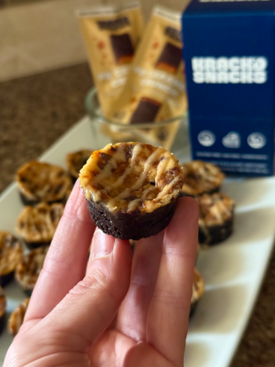 butterfinger cheesecake protein brownie bites