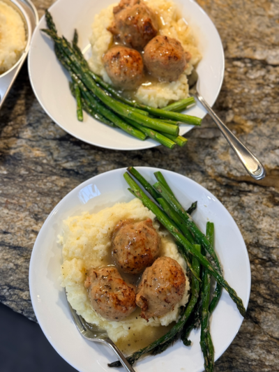 Turkey Meatballs + Gravy