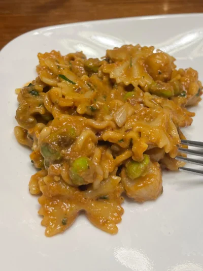 Sunset Orange Scallop Pasta