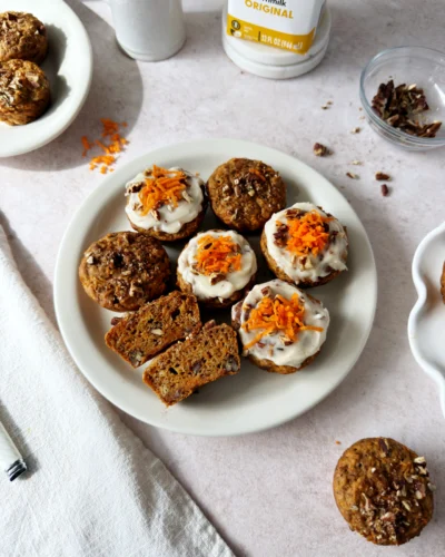 High Fibre Carrot Cake Muffins