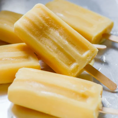 Easy Dairy Free Creamsicle Pops with Maïzly Cornmilk