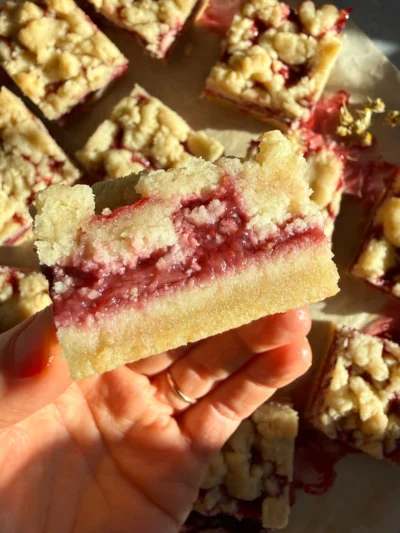 Strawberry Crumb Bars (No Oats)