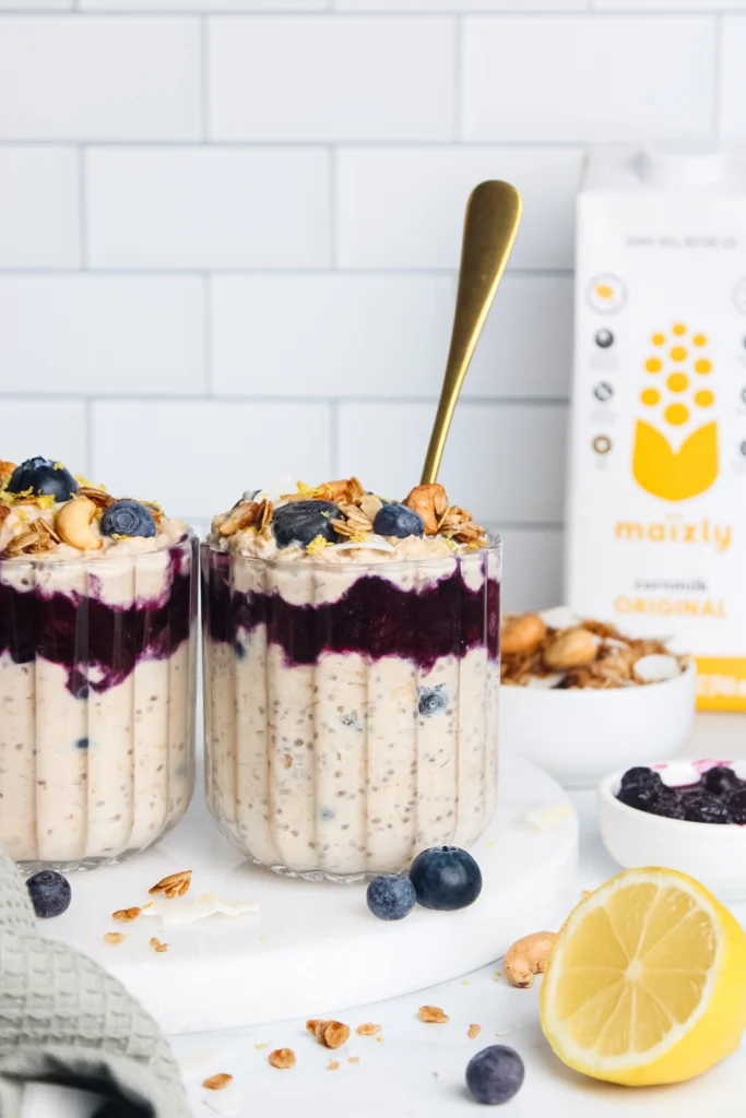 Lemon Blueberry Overnight Oats by Chloe's Creative Kitchen - FoodSocial