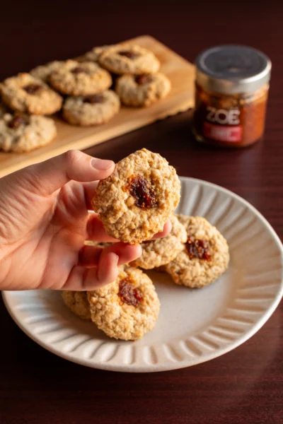 Fig and Ginger Thumbprint Oatmeal Cookies (Cookie Mix Hack!)