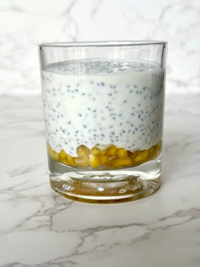 Sweet Corn Basil Seed Pudding