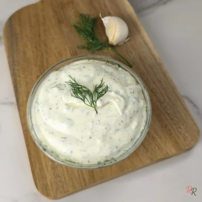 Creamy Keto Garlic Dill Yogurt Sauce (No Mayo)