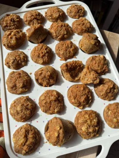 Healthy Carrot Banana Muffins
