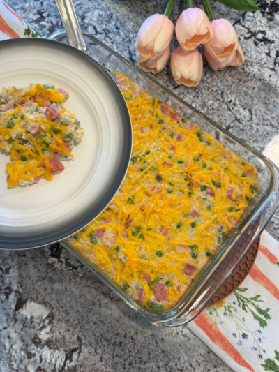 Cheesy Ham & Rice Casserole
