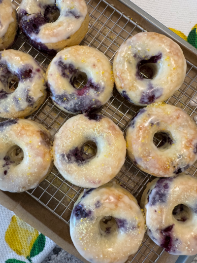 Lemon Blueberry Baked Donuts