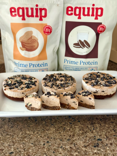 “parent trap” – cookies & cream peanut butter protein cookie ice cream cake