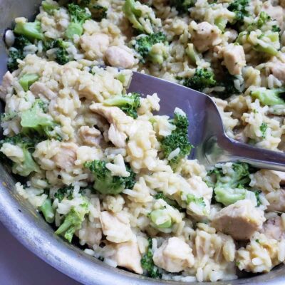 One Pan Chicken, Broccoli Rice